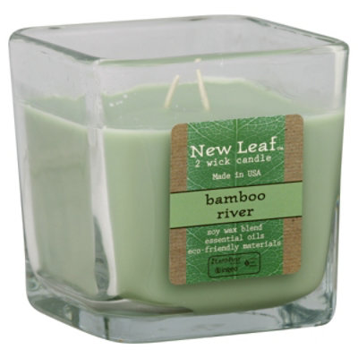 New Leaf Bamboo River 2 Wick Jar - Each