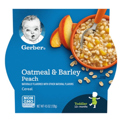 Gerber Baby Food Toddler Cereal Oatmeal & Barley Peach - 4.5 Oz - Image 3