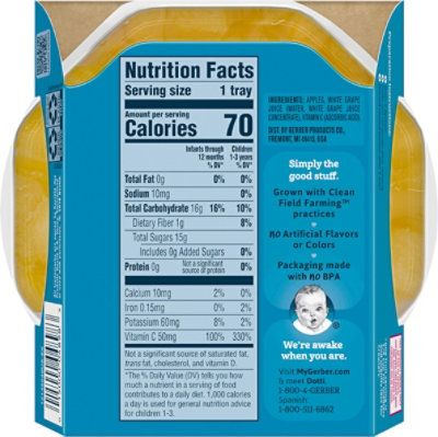 Gerber Pick-Ups Baby Food Crawler Diced Apples In White Grape Juice - 4.5 Oz - Image 6