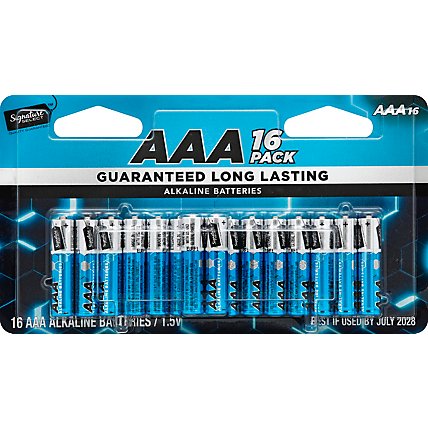 Signature SELECT Batteries Alkaline AAA Guaranteed Long Lasting - 16 Count - Image 2