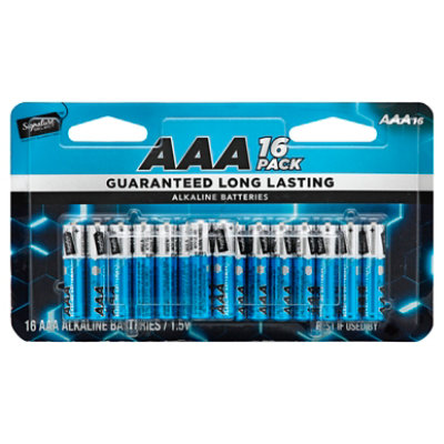 Signature SELECT Batteries Alkaline AAA Guaranteed Long Lasting - 16 Count - Image 1