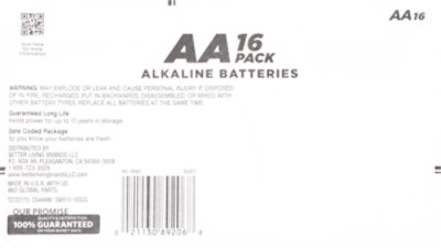 Signature SELECT Batteries Alkaline AA Guaranteed Long Lasting - 16 Count - Image 4