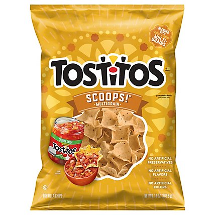 TOSTITOS Tortilla Chips Scoops Multigrain - 10 Oz - Image 1