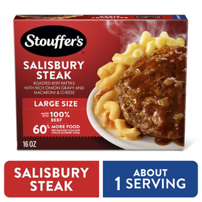 Stouffer's Large Size Salisbury Steak Frozen Meal - 16 Oz - Image 1