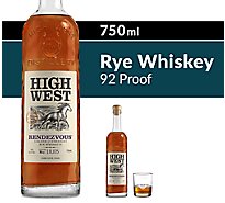 High West Whiskey Rendezvous Rye 92 Proof - 750 Ml