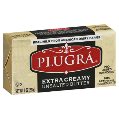 Plugra European Style Unsalted Butter - 8 Oz