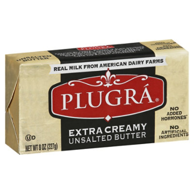 Plugra European Style Unsalted Butter - 8 Oz - Image 1