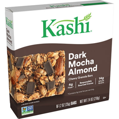 Kashi Chewy Granola Bars Fiber Bars Dark Mocha Almond 6 Count - 7.4 Oz - Image 1