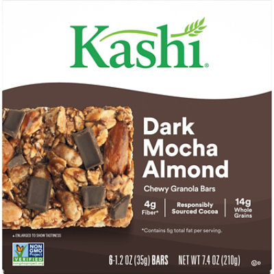 Kashi Chewy Granola Bars Fiber Bars Dark Mocha Almond 6 Count - 7.4 Oz - Image 6