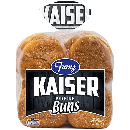 Franz Hamburger Buns Premium Kaiser 8 Count - 21 Oz - Image 2