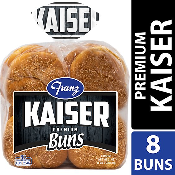 Franz Hamburger Buns Premium Kaiser 8 Count - 21 Oz