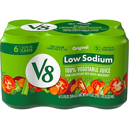 V8 Vegetable Juice Low Sodium Original - 6-11.5 Fl. Oz. - Image 2