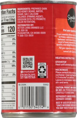 Signature SELECT Beans Kidney Dark Red Low Sodium - 15.5 Oz - Image 5