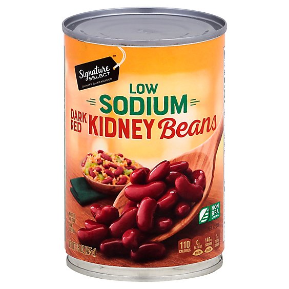 Signature SELECT Beans Kidney Dark Red Low Sodium - 15.5 Oz