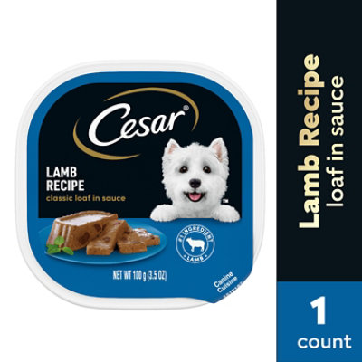 Cesar Classic Loaf In Sauce Lamb Recipe Soft Wet Dog Food - 3.5 Oz - Image 1