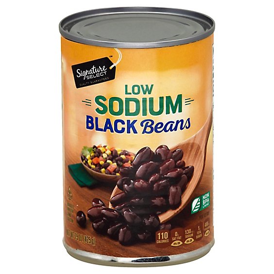 Signature SELECT Beans Black Low Sodium - 15 Oz
