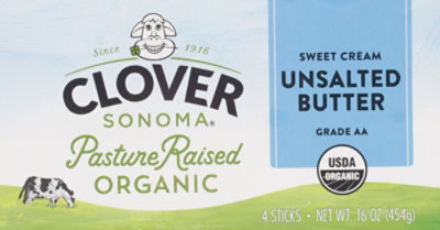 Clover Organic Farms Unsalted Butter - 16 Oz - Image 2
