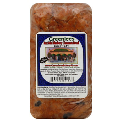Greenlees Bakery Bread Cinnamon Blueberry Mini - Each - Image 1