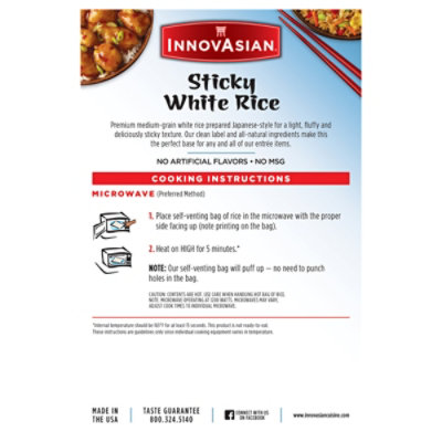 InnovAsian Sticky White Rice - 18 Oz - Image 7