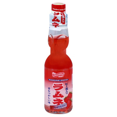 Shirakiku Ramune Drink Strawberry Hawaii - 6.76 Oz - tomthumb