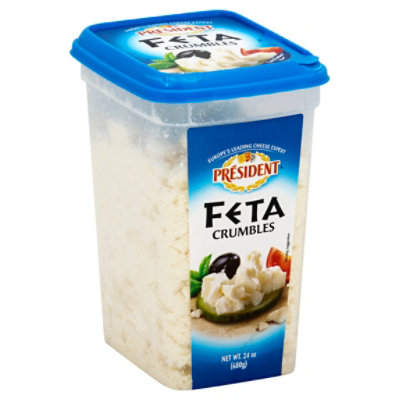 President Cheese Feta Crumbled Regular - 24 Oz - ACME Markets