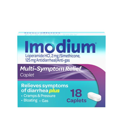 Imodium Multi-Symptom Relief Caplets - 18 Count - Image 1