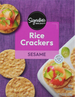 Signature SELECT Crackers Rice Gluten Free Sesame - 4.25 Oz - Image 6