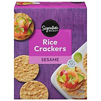 Signature SELECT Crackers Rice Gluten Free Sesame - 4.25 Oz - Image 2