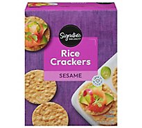 Signature SELECT Crackers Rice Gluten Free Sesame - 4.25 Oz