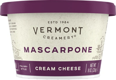 Vermont Creamery Cream Cheese Italian Style Mascarpone - 8 Oz