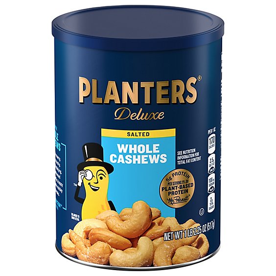 Planters Deluxe Cashews Whole - 18.25 Oz