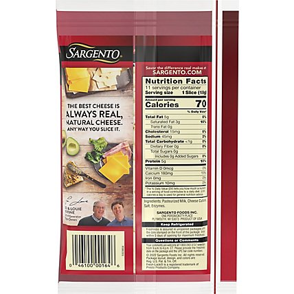 Sargento Cheese Slices Deli Style Baby Swiss 11 Count - 7 Oz - Image 6