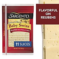 Sargento Cheese Slices Deli Style Baby Swiss 11 Count - 7 Oz - Image 1