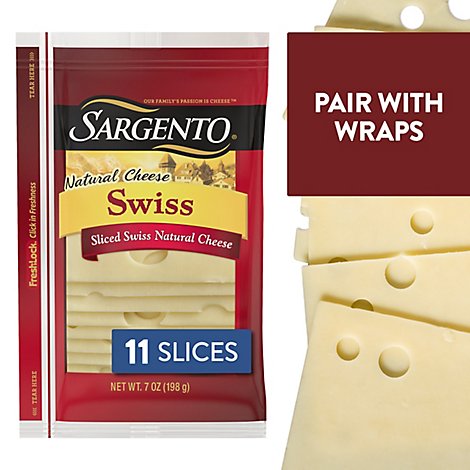 Sargento Cheese Slices Deli Style Swiss 11 Count - 7 Oz