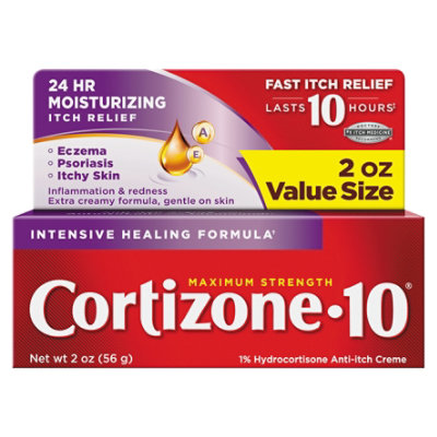 Cortizone 10 Anti-Itch Creme Maximum Strength Intensive Healing Formula - 2 Oz - Image 1