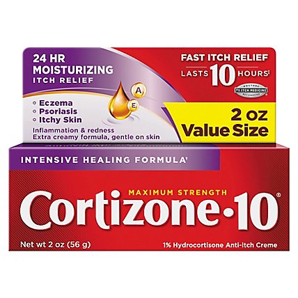 Cortizone 10 Anti-Itch Creme Maximum Strength Intensive Healing Formula - 2 Oz - Image 1