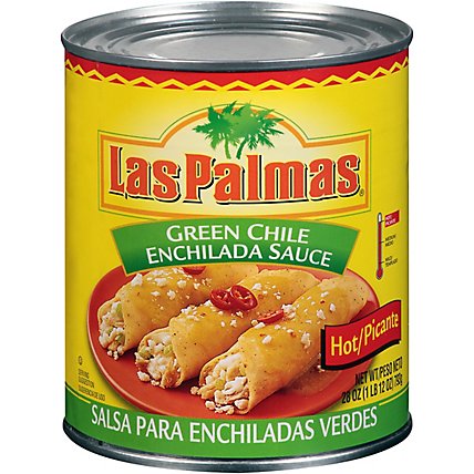 Las Palmas Sauce Enchilada Green Chile Picante Hot Can - 28 Oz - Image 3