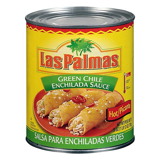 Las Palmas Sauce Enchilada Green Chile Picante Hot Can - 28 Oz