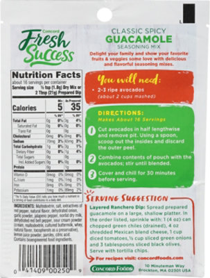 Concord Foods Guacamole Mix Classic Spicy - 1 Oz - Image 6