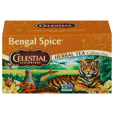 Celestial Seasonings Herbal Tea Bags Caffeine Free Bengal Spice 20 Count - 1.7 Oz