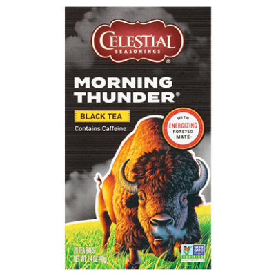 Celestial Seasonings Black Tea Morning Thunder - 20 Count - Image 1