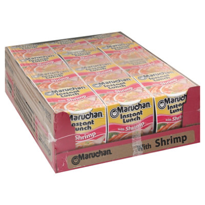 Maruchan Instant Lunch Ramen Noodle Soup with Shrimp - 12-2.25 Oz - Image 1