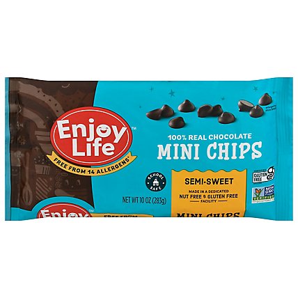 Enjoy Life Baking Chocolate Mini Chips Semi Sweet - 10 Oz - Image 1