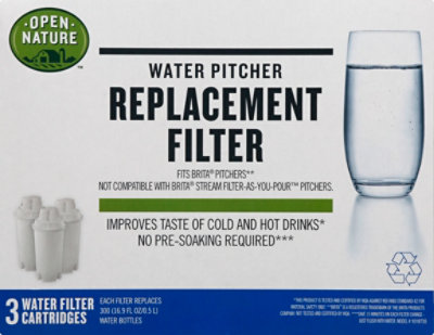 Open Nature Replacement Filter Water Pitcher - 3 Count - Image 2