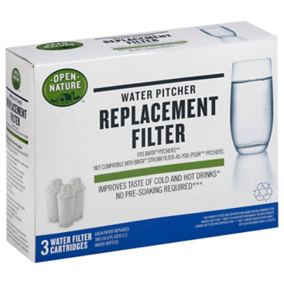 Open Nature Replacement Filter Water Pitcher - 3 Count - Image 1