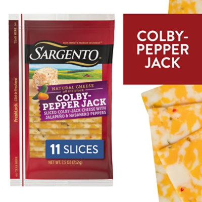 Sargento Sliced Colby-Pepper Jack Natural Cheese 11 Count - 7.5 Oz - Image 1