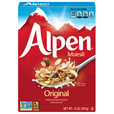 Alpen Original Swiss Style Muesli Whole Grain Vegan Non GMO Cereal - 14 Oz - Image 1