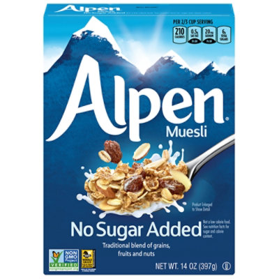 Alpen Swiss Style Muesli No Sugar Added Whole Grain Non GMO Cereal  - 14 Oz - Image 1