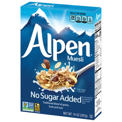 Alpen Swiss Style Muesli No Sugar Added Whole Grain Non GMO Cereal  - 14 Oz - Image 5