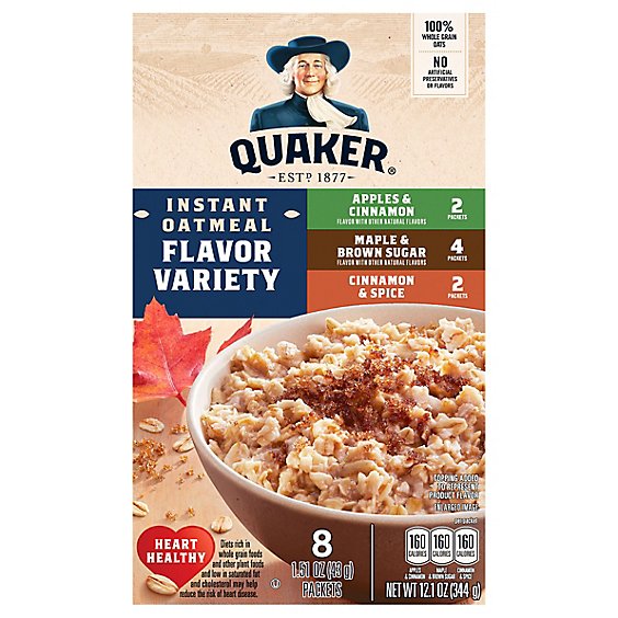 Quaker Instant Oatmeal Variety Pack - 12.10 Oz Quaker Instant Oatmeal Variety Pack - 12.10 Oz